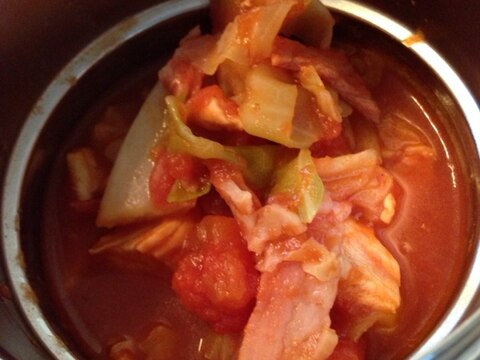 スープジャーで☆鶏肉とキャベツのトマト煮